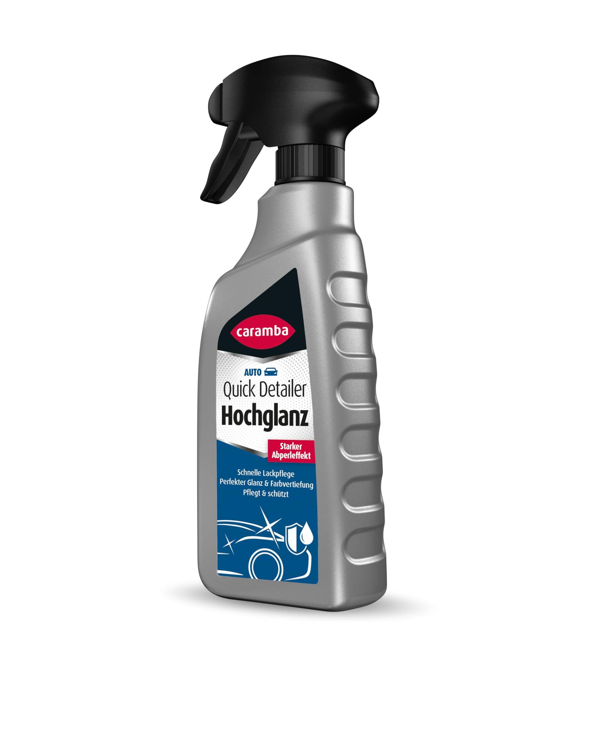 Caramba Quick Detailer Hochglanz (500 ml) – schnelle Autopflege für strahlende Farbe mit Hochglanz-Finish – Pflegeemulsion mit wasserabweisender Lackversiegelung von Caramba