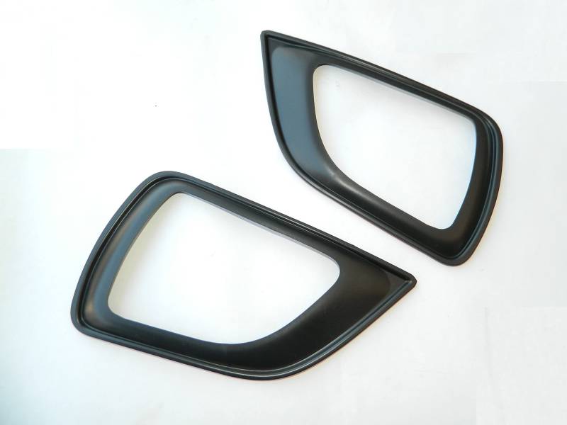 CaCsP Nebelscheinwerfer Nebel Scheinwerfer Frontleuchten Cover Umrandung Scheinwerferblenden Schutz Scheinwerfer Kompatibel mit Nissan NP300 D23 D231 Pick Up Pick-Up Navara von Carbon and Car Styling Parts
