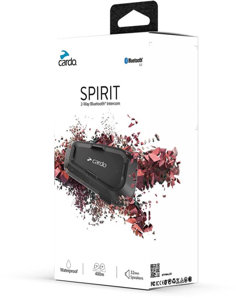 CARDO, kostenloses Motorrad-Gegensprechanlagen-Kit bluetooth Spirit solo von Cardo