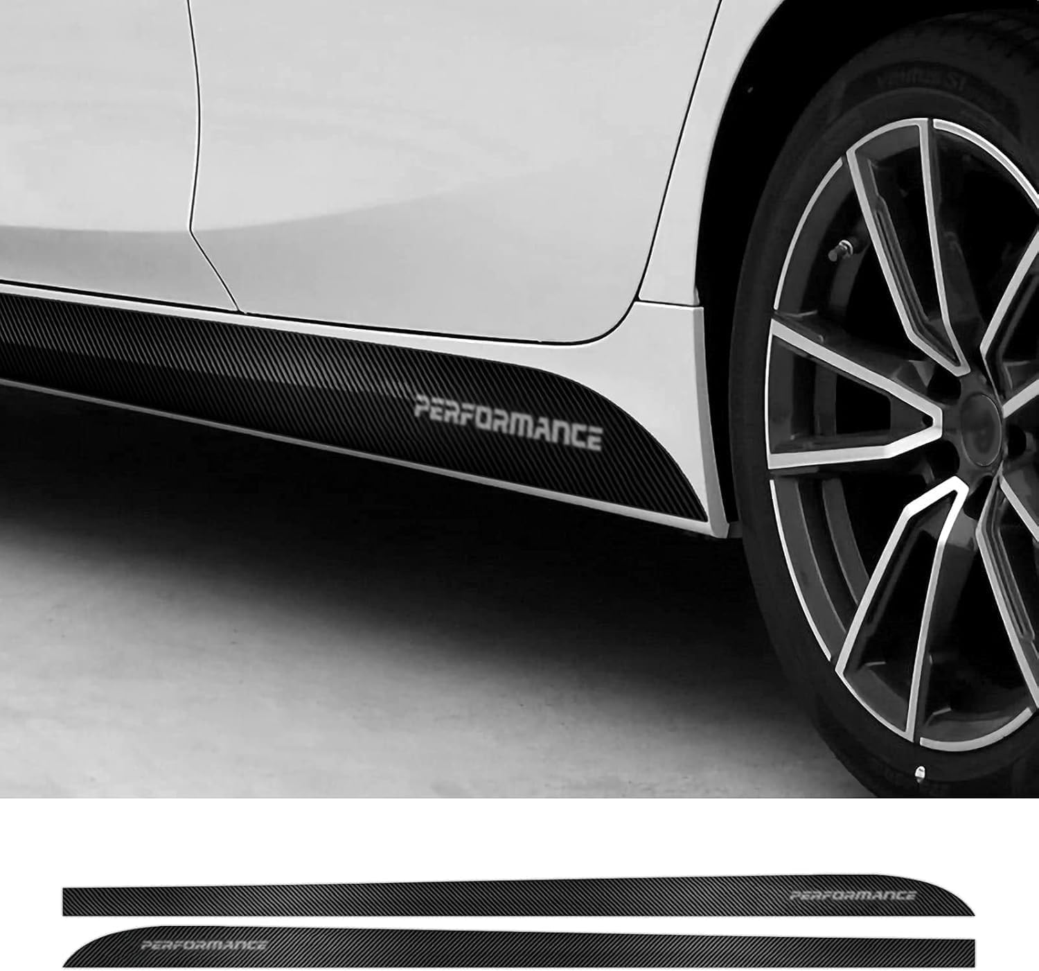 Careforyou Für alle Car Styling E90 E92 E93 F20 F21 F30 F31 F32 F33 F34 F15 F10 F01 F11 F02 G30 Performance Seitenschwellerstreifen Karosserieaufkleber Zubehör (230cm) von Careforyou
