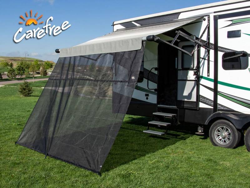 Carefree 701709ACD Schwarz 43,2 x 2,9 m Drop Wohnmobil-Markise EZ Reißverschluss-Blocker von Carefree