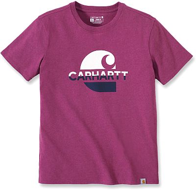 Carhartt  C  Graphic, T-Shirt Damen - Pink/Weiß/Dunkelblau - M von Carhartt