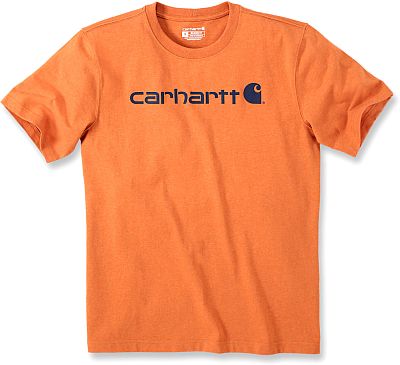Carhartt Core Logo, T-Shirt - Orange/Dunkelblau - L von Carhartt