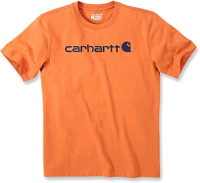 Carhartt Core Logo, T-Shirt - Orange/Dunkelblau - S von Carhartt