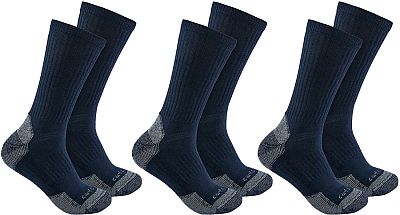 Carhartt Crew, Socken 3er-Pack - Dunkelblau - XL von Carhartt