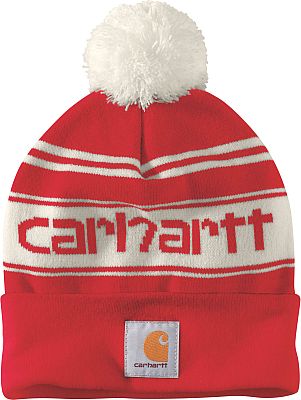 Carhartt Pom-Pom Logo, Mütze - Rot/Weiß (R72) - Einheitsgröße von Carhartt