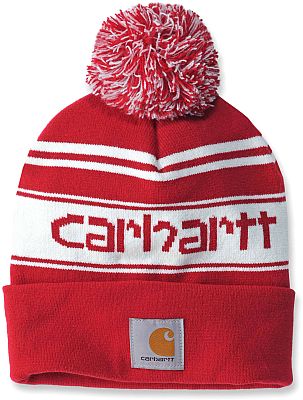 Carhartt Pom-Pom Logo, Mütze - Rot/Weiß (R92) - Einheitsgröße von Carhartt
