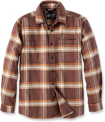 Carhartt Rugged Flex Flannel, Hemd - Braun/Orange/Beige - XL von Carhartt