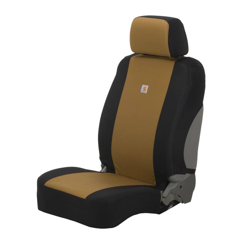Carhartt Universal-Schalensitzbezüge aus Nylon-Enten-Canvas, langlebiger Sitzschutz mit Regenschutz, Schwarz und Carhartt Braun von Carhartt