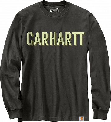 Carhartt Workwear Logo, Langarmshirt - Dunkelgrau/Hellgrün - M von Carhartt