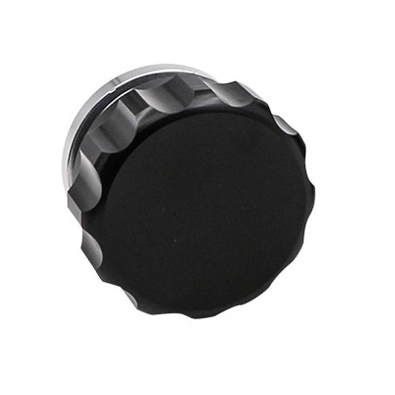 Carkio 2,5 cm Aluminiumlegierung-Tankdeckel zum Anschweißen, Einfüllstutzen und Kappe, für Öltank, Wasser, Universal-Abdeckung mit O-Ring-Dichtung, schwarz von Carkio