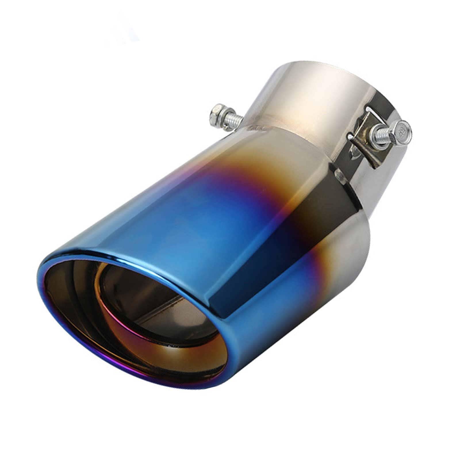 Carkio Auspuff Endrohr Edelstahl Auto Schalldämpfer Spitze Rohre blau gebrannt Bolt-On Universal gebogene Art Fit Rohre Durchmesser 3.8cm-5cm Carkio Auspuff Endrohr Edelstahl Auto Schalldämpfer Spitze Rohre blau gebrannt Bolt-On Universal gebogene Art Fit Rohre Durchmesser 3.8cm-5cm von Carkio
