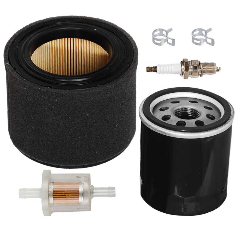 Carkio Luftfilter Vorreiniger Combo Öl Kraftstofffilter Zündkerze Tune Up Kit für Kawasaki FJ180V 11029-0019 11029-0032 49065-2057 49065-2078 Rasenmäher von Carkio