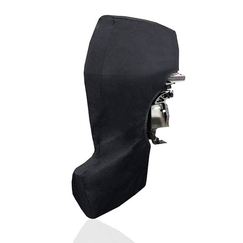 Vollständige Außenbordmotorabdeckung, Außenbordmotorabdeckung, schwarz, 600D wasserdichte Bootsmotor-Abdeckung, Bootsmotorabdeckung mit winddichtem Gurt (30–60 PS) von Carkio