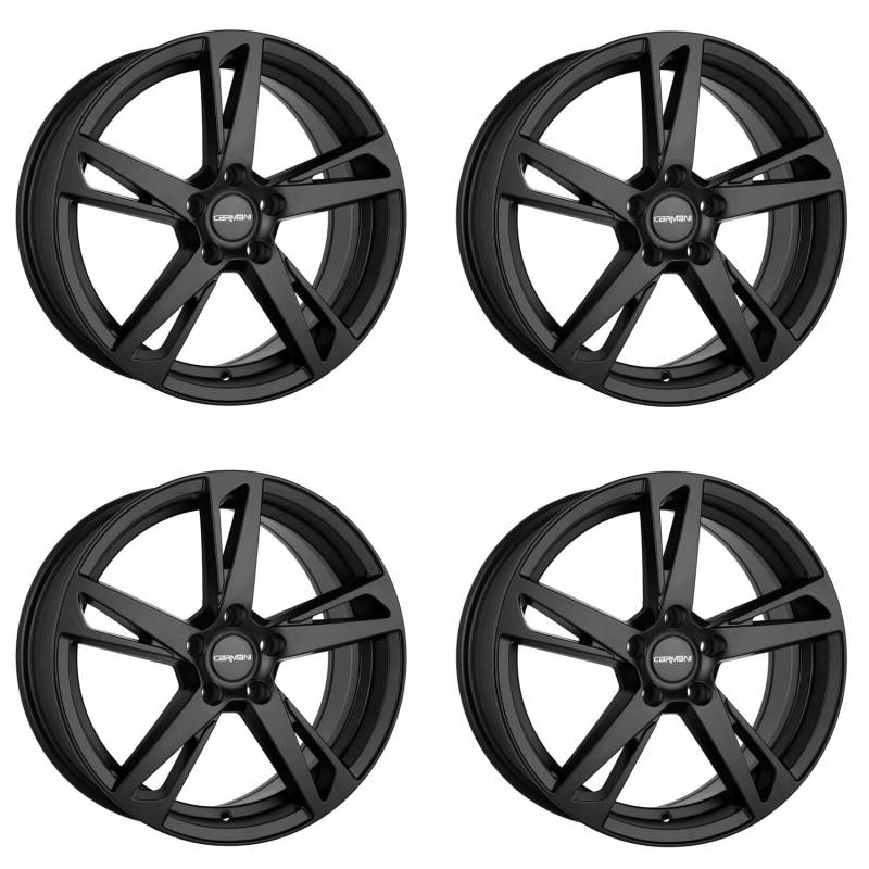 4x Carmani Felgen Alufelgen 16 Anton 6,5x16 ET45 5x108 black matt kompatibel mit Ford C-Max Focus Galaxy S-Max Kuga Mondeo Transit Tourneo von Carmani
