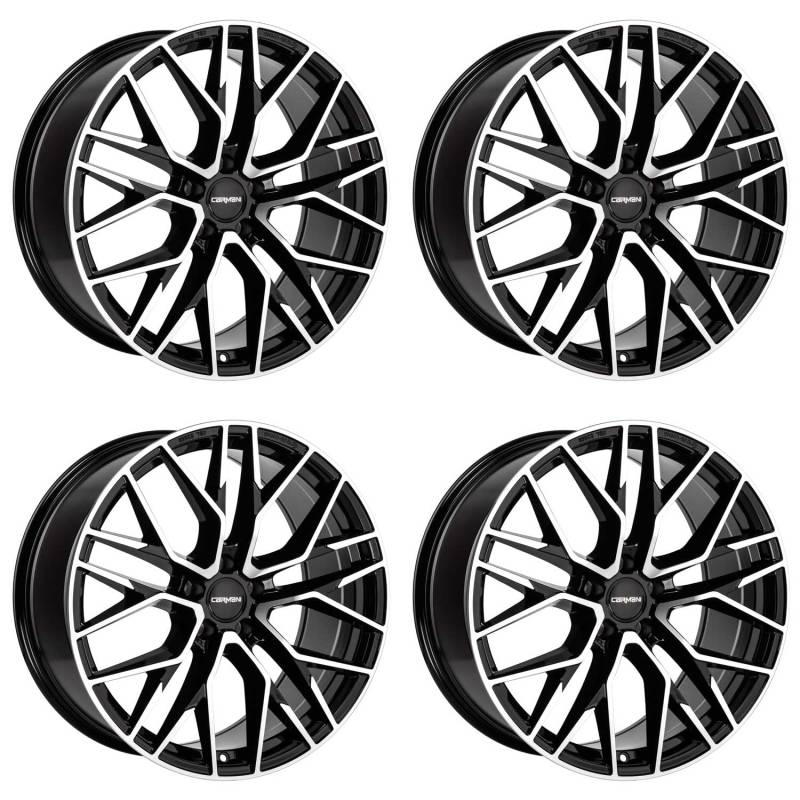 4x Carmani Felgen Alufelgen 20 Ludwig 8,0x18 ET30 5x112 black polish kompatibel mit VW Arteon Beetle Golf VII Passat Phaeton Scirocco Sharan Tiguan T von Carmani