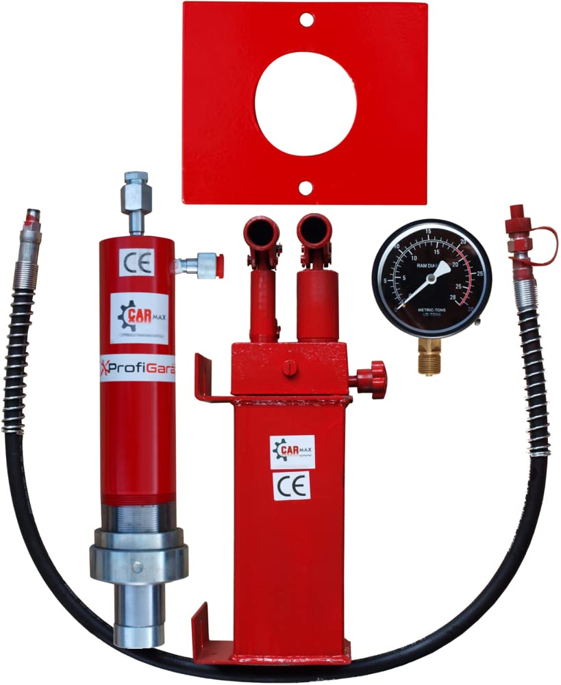 Carmax Werkstattpresse Satz 20T Hydraulikpumpe Doppelantrieb Hydraulikzylinder Manometer Montageplatte Carmax Werkstattpresse Satz 20T Hydraulikpumpe Doppelantrieb Hydraulikzylinder Manometer Montageplatte von Carmax