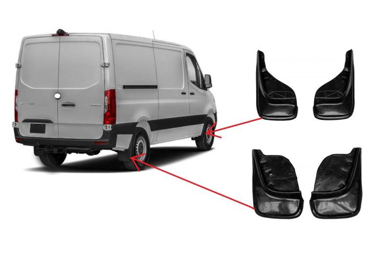4x Schmutzfänger Schmutzschutz Schwarz Hinten+Vorne Links+Rechts Passend Für Cafter von Arix