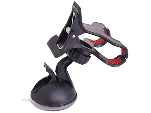 Carmotion Universalhalter „Doppelclip“ montiert auf Saugnapf, max. Spannweite ca. 90 mm von Carmotion