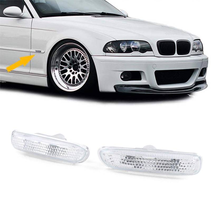 Seitenblinker weiß Paar für BMW 3ER E46 Coupe Cabrio 99-03 Limousine Touring von Carparts-Online