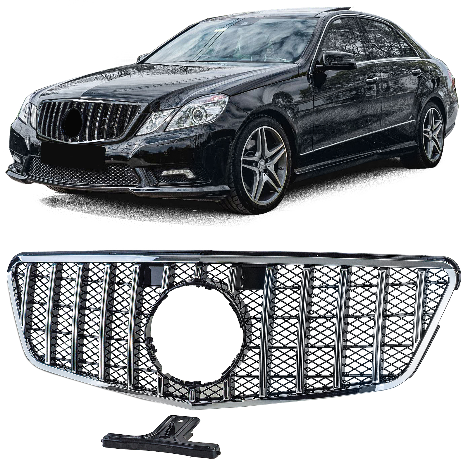 Kühlergrill Sportgrill Grill Chrom Schwarz Glanz für Mercedes E W212 S212 Vorfacelift 2009-2013 Kühlergrill Sportgrill Grill Chrom Schwarz Glanz für Mercedes E W212 S212 Vorfacelift 2009-2013 von Carparts-Online GmbH