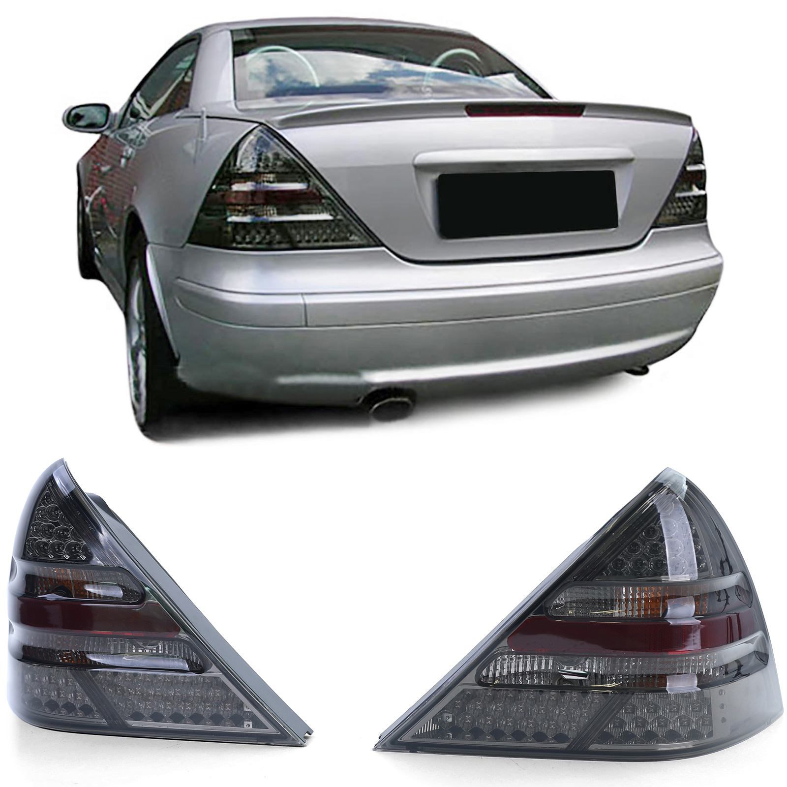 LED Rückleuchten Heckleuchten in Schwarz für Mercedes SLK R170 ab 1996-2004 LED Rückleuchten Heckleuchten in Schwarz für Mercedes SLK R170 ab 1996-2004 von Carparts-Online GmbH