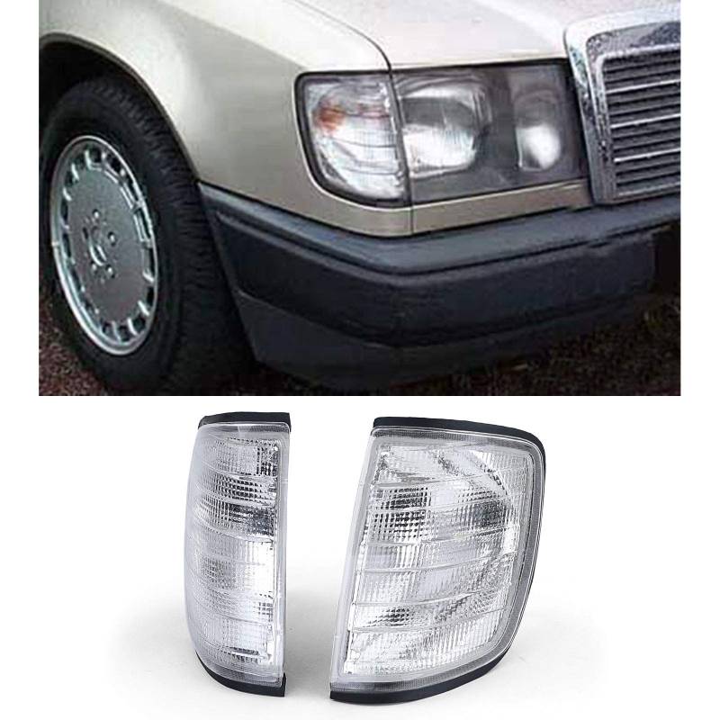 Carparts-Online Blinker Weiss Paar für Mercedes E-Klasse W124 C124 S124 85-95 von Carparts-Online