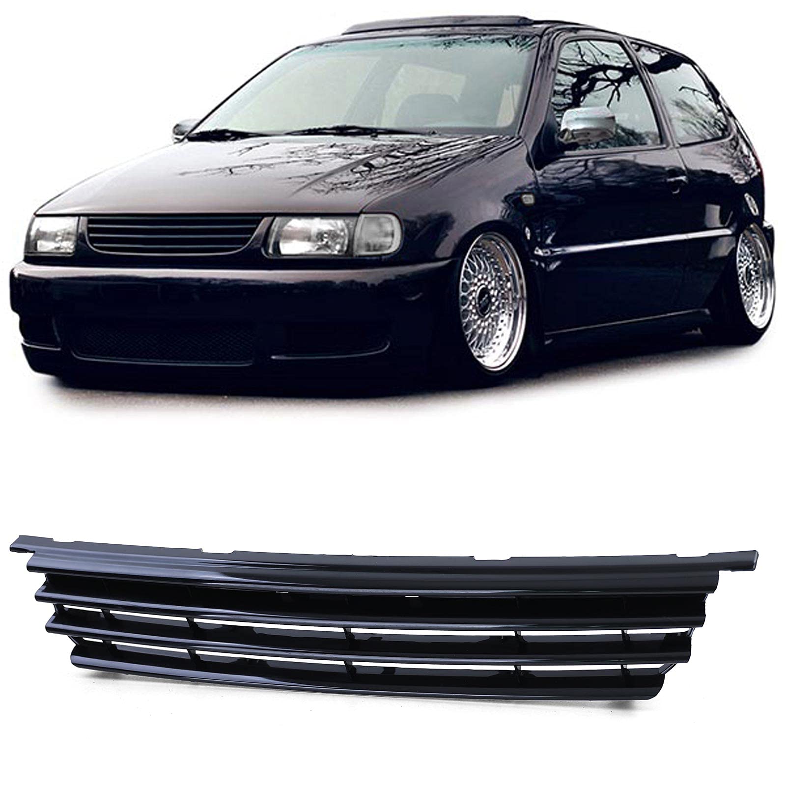 Sport Grill Kühlergrill ohne Emblem Schwarz für VW Polo 6N 94-99 Sport Grill Kühlergrill ohne Emblem Schwarz für VW Polo 6N 94-99 von Carparts-Online