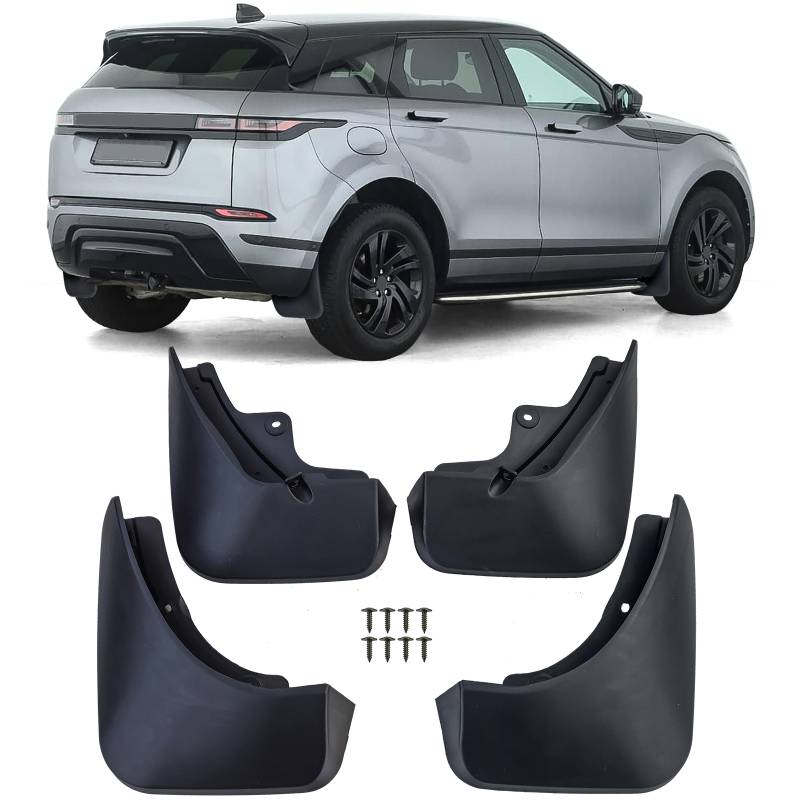 Schmutzfänger Spritzlappen VORNE + HINTEN Schwarz für Range Rover Evoque L551 ab 2019- von Carparts-Online GmbH