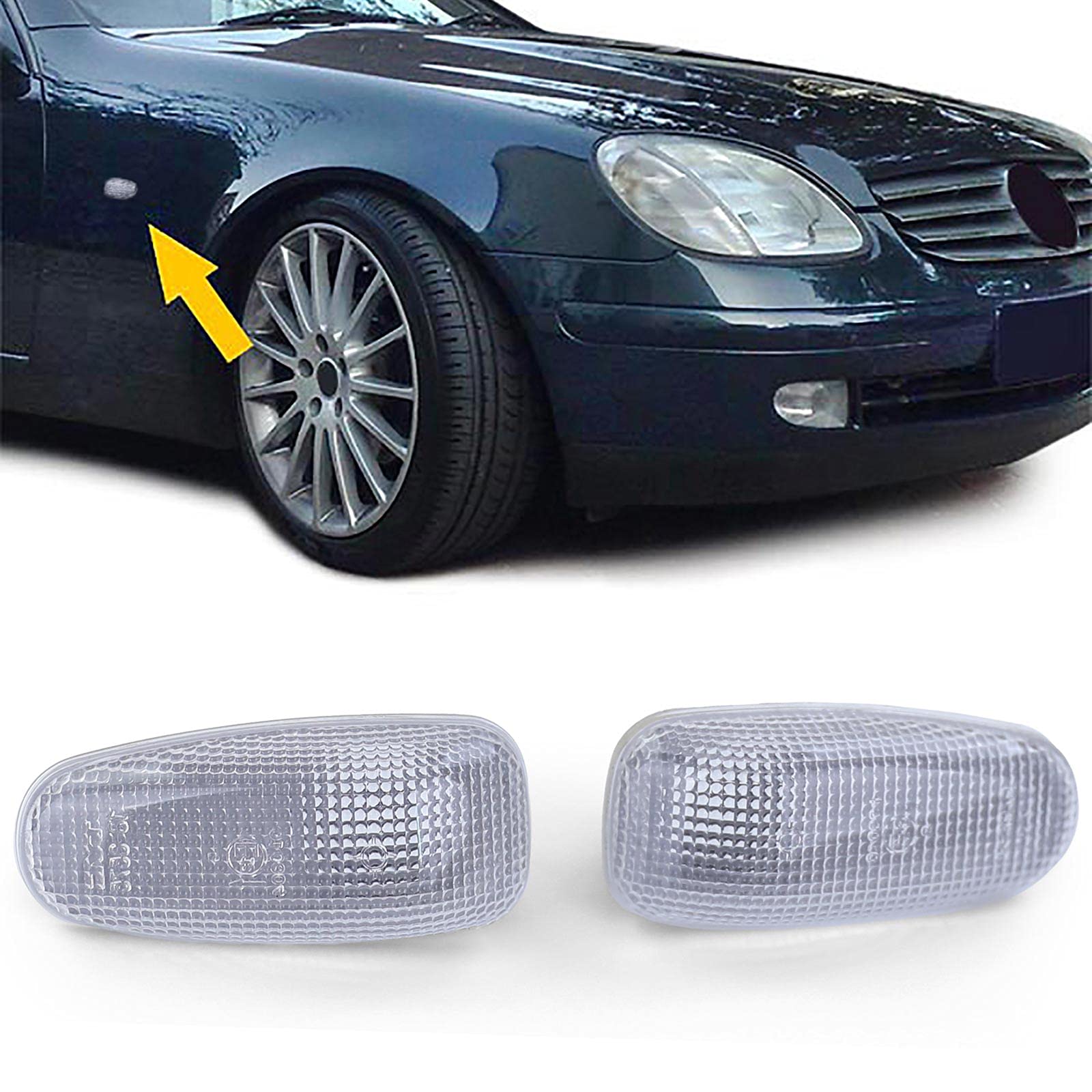 Carparts-Online Weiße Seitenblinker für Mercedes Sprinter Vito W210 SLK R170 von Carparts-Online