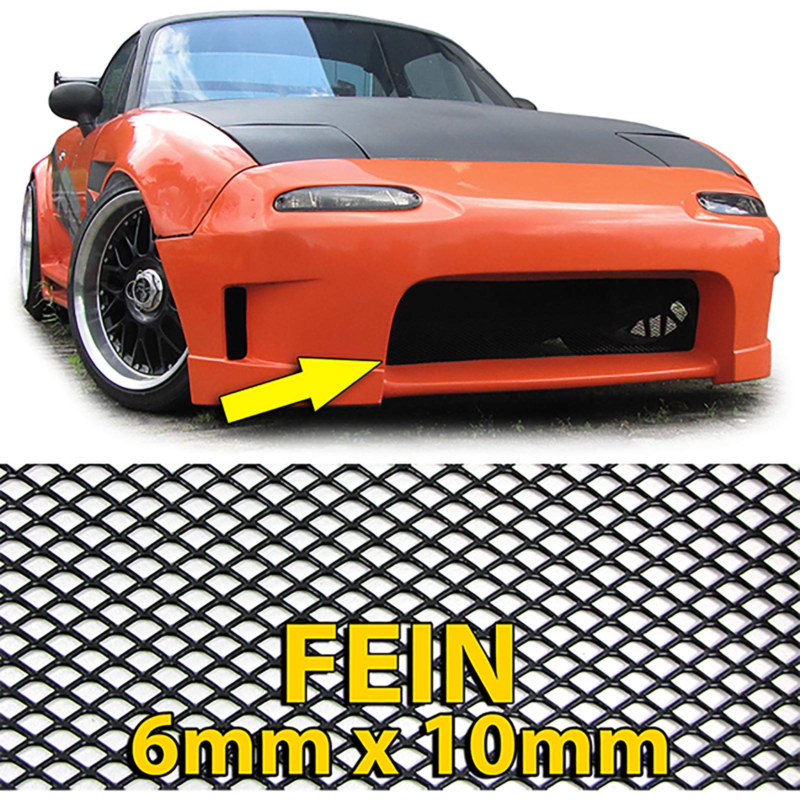 Alu Gitter Renngitter Wabengitter Racegitter 135X30cm schwarz fein Alu Gitter Renngitter Wabengitter Racegitter 135X30cm schwarz fein von Carparts-Online