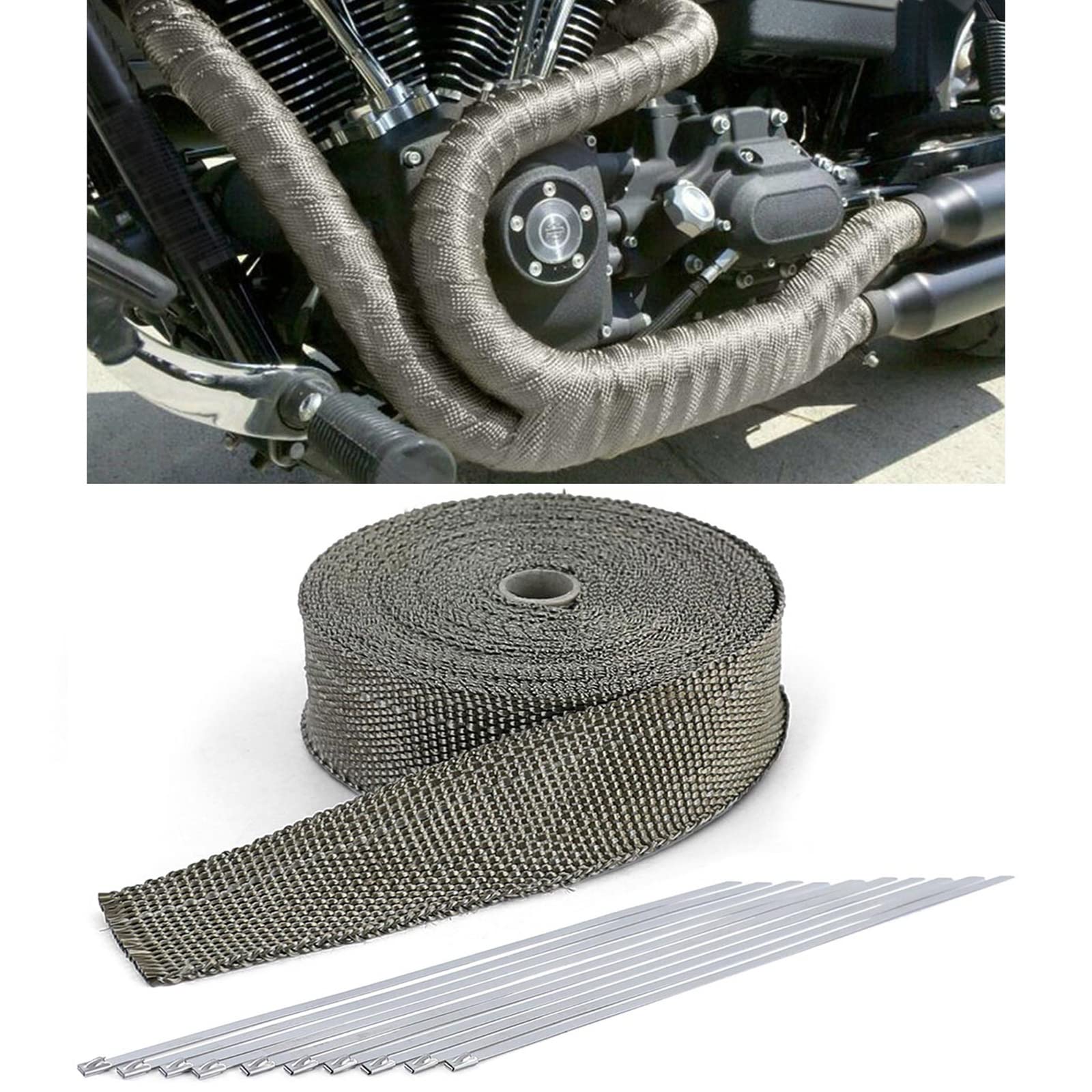 Auspuff Hitzeschutzband Thermoband Titan bis 900°C 50mmx2mm 10Meter Auspuff Hitzeschutzband Thermoband Titan bis 900°C 50mmx2mm 10Meter von Carparts-Online