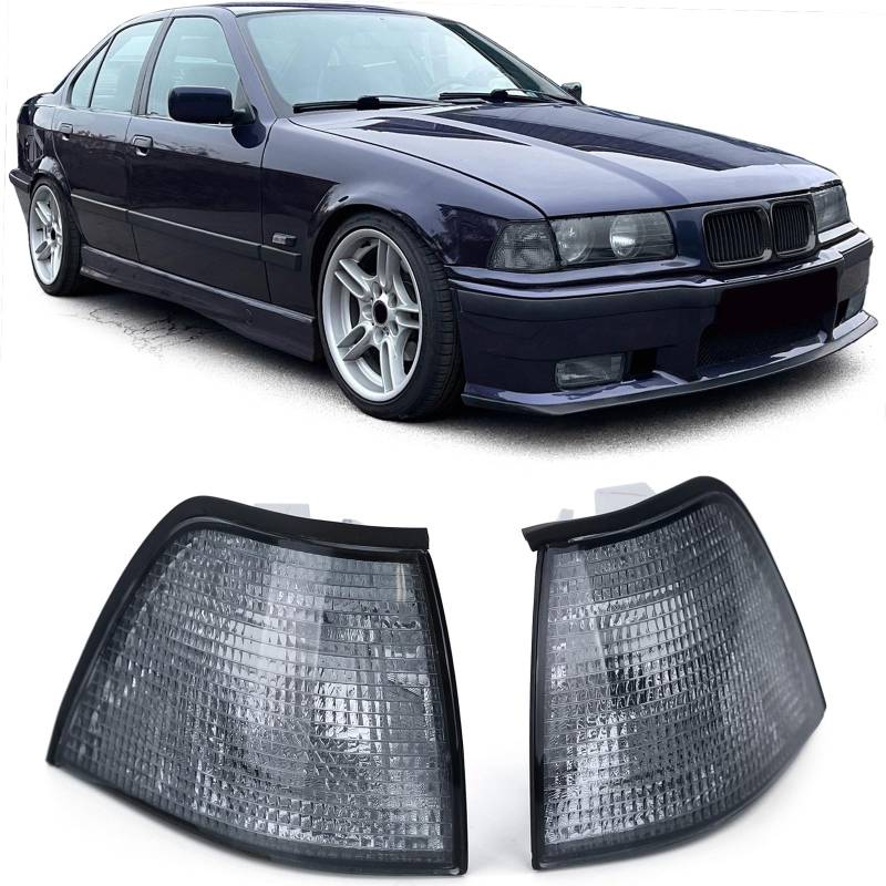Blinker Schwarz Smoke passend für BMW 3er E36 Limousine Touring Compact 90-99 von Carparts-Online