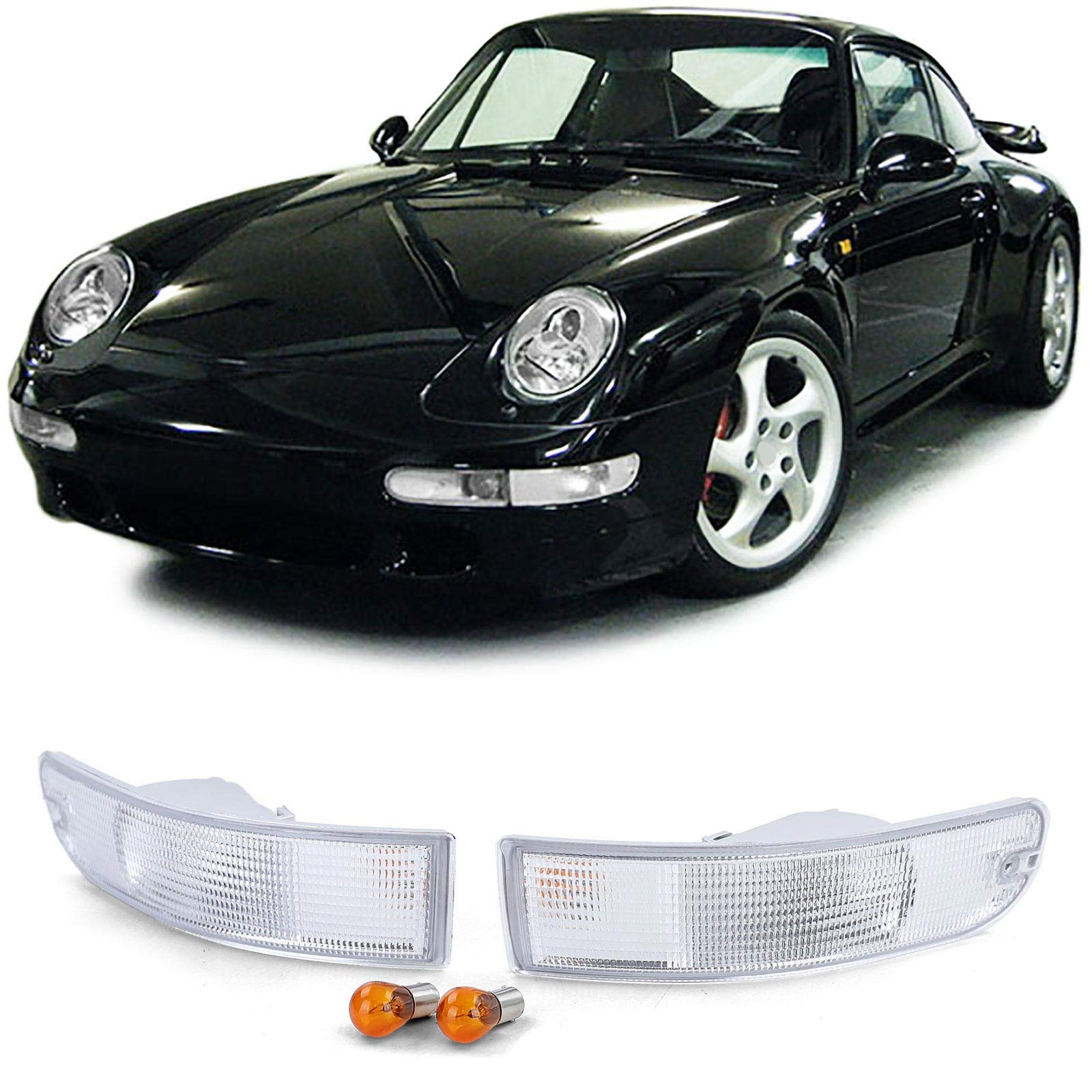 Front Blinker Klar Weiß Paar für Porsche 911 993 93-97 Front Blinker Klar Weiß Paar für Porsche 911 993 93-97 von Carparts-Online