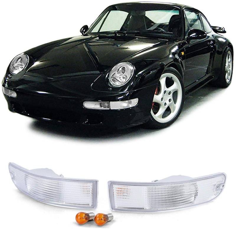 Front Blinker Klar Weiß Paar für Porsche 911 993 93-97 von Carparts-Online