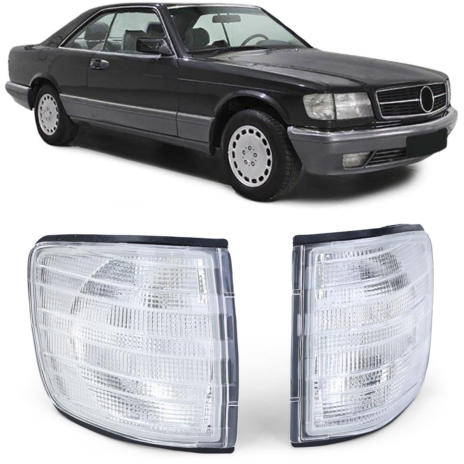Carparts-Online Weiße Blinker für Mercedes W126 Coupe SEC 80-91 Carparts-Online Weiße Blinker für Mercedes W126 Coupe SEC 80-91 von Carparts-Online