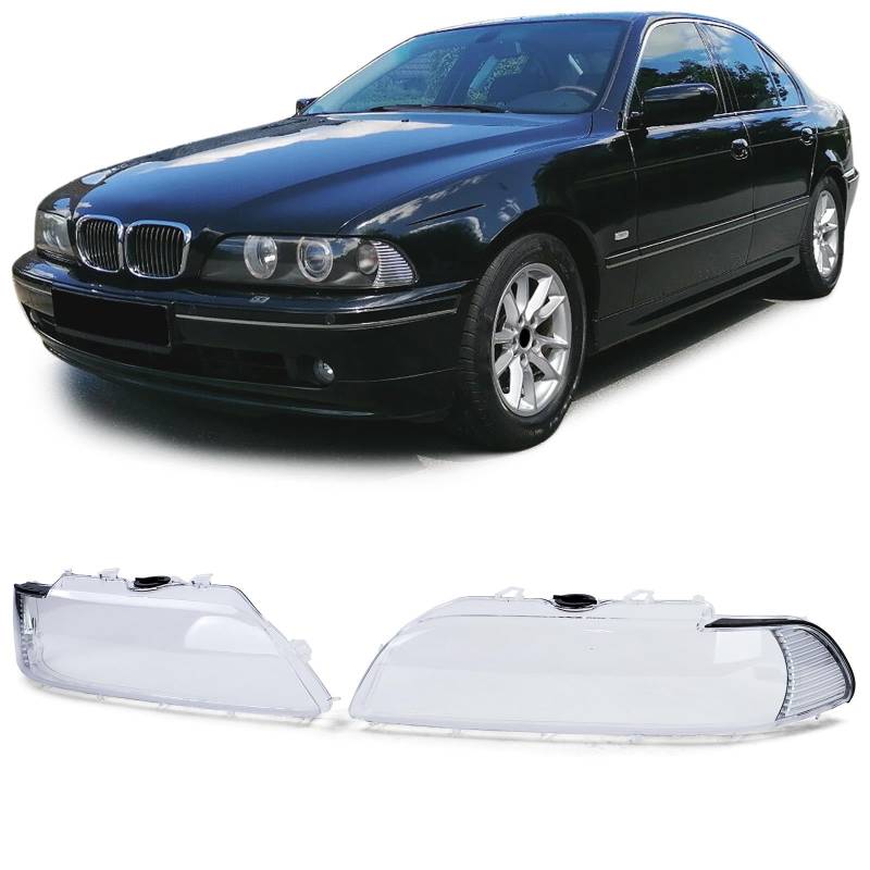 Streuscheiben Scheinwerfergläser Chrom Blenden passend für BMW 5er E39 00-03 von Tenzo-R