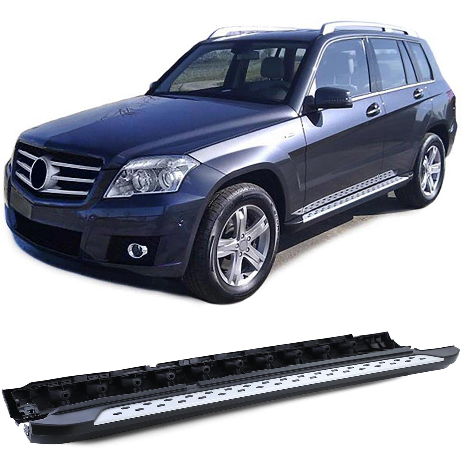 Alu Trittbretter Flankenschutz OE Style mit ABE !! für Mercedes GLK X204 08-15 von Carparts-Online