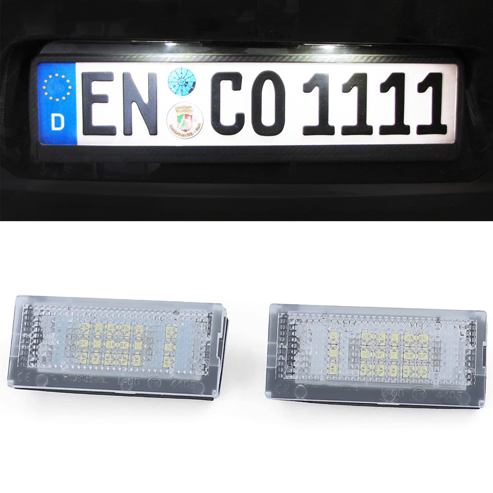LED Kennzeichenbeleuchtung weiß 6000K passend für BMW E46 Limou Touring 98-03 von Carparts-Online