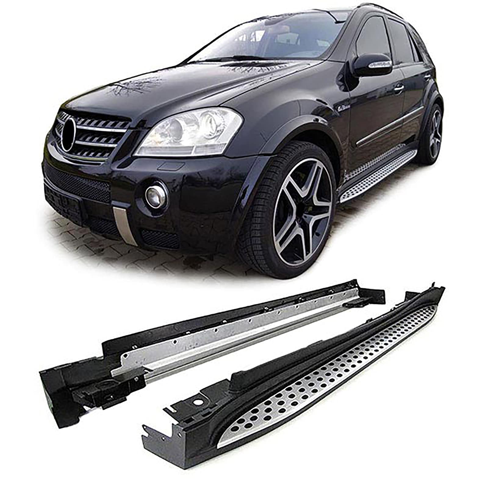 Alu Trittbretter Flankenschutz OE Style mit ABE für Mercedes ML W164 05-11 Alu Trittbretter Flankenschutz OE Style mit ABE für Mercedes ML W164 05-11 von Carparts-Online