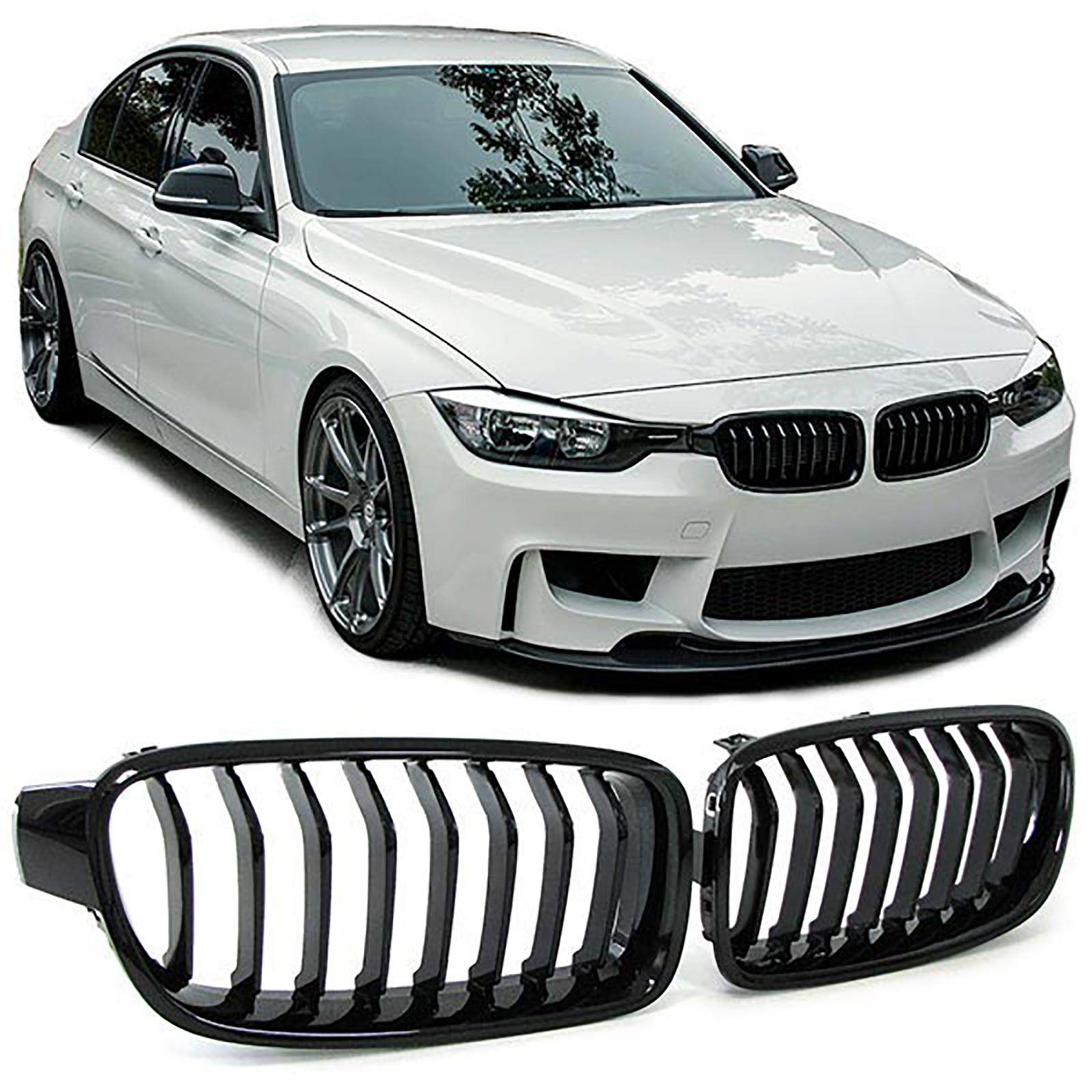 Sport Kühlergrill Performance Schwarz Glanz passend für BMW 3er F30 F31 11-19 von Tenzo-R