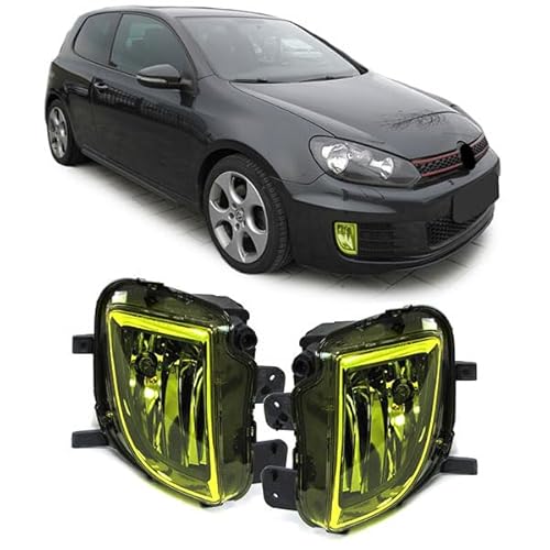 Carparts-Online Klarglas Nebelscheinwerfer Gelb für VW Golf VI 6 GTI GTD von Carparts-Online