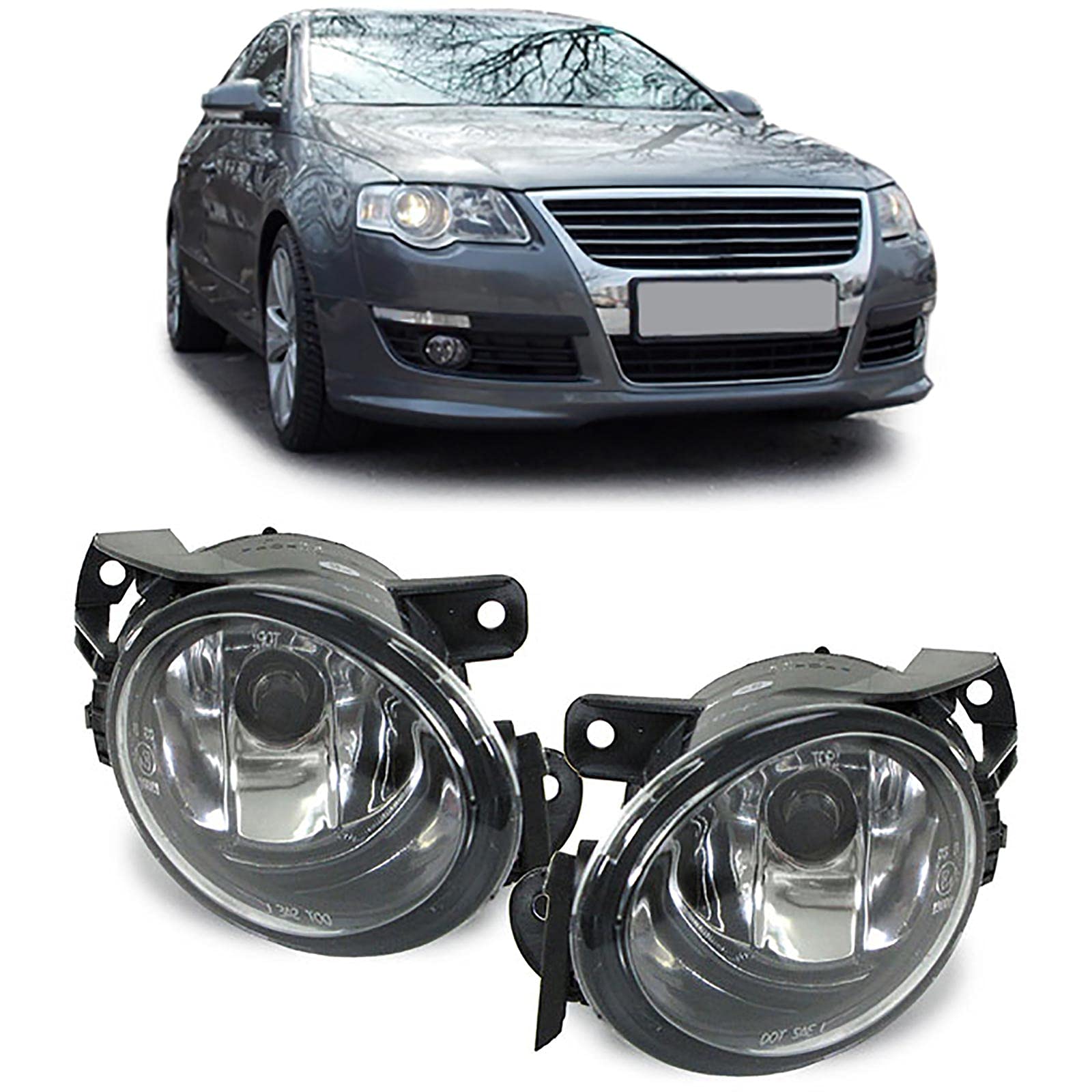 Carparts-Online Klarglas Nebelscheinwerfer Set für VW Passat B6 3C 05-10 Carparts-Online Klarglas Nebelscheinwerfer Set für VW Passat B6 3C 05-10 von Carparts-Online