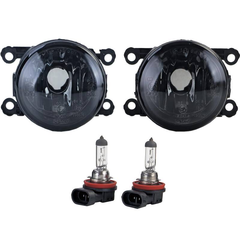 Klarglas Nebelscheinwerfer Schwarz Smoke für Renault Twingo Megane Scenic Kangoo von Carparts-Online