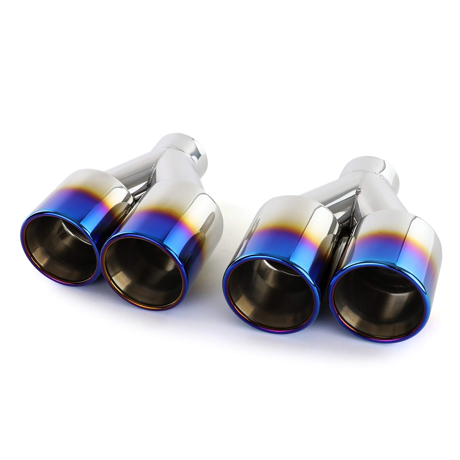 Sport Auspuff Endrohre 89mm Doppelrohr Edelstahl Titan universal 2 Stück Sport Auspuff Endrohre 89mm Doppelrohr Edelstahl Titan universal 2 Stück von Carparts-Online