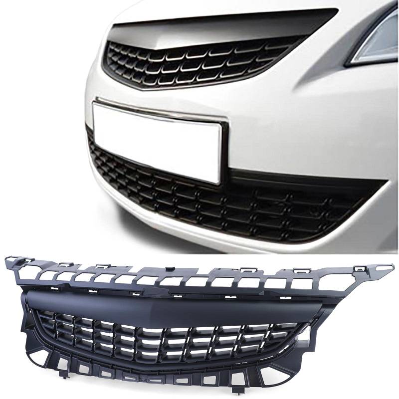 Sport Kühlergrill Grill ohne Emblem Schwarz für Opel Astra J 5 Türer 09-12 von Carparts-Online