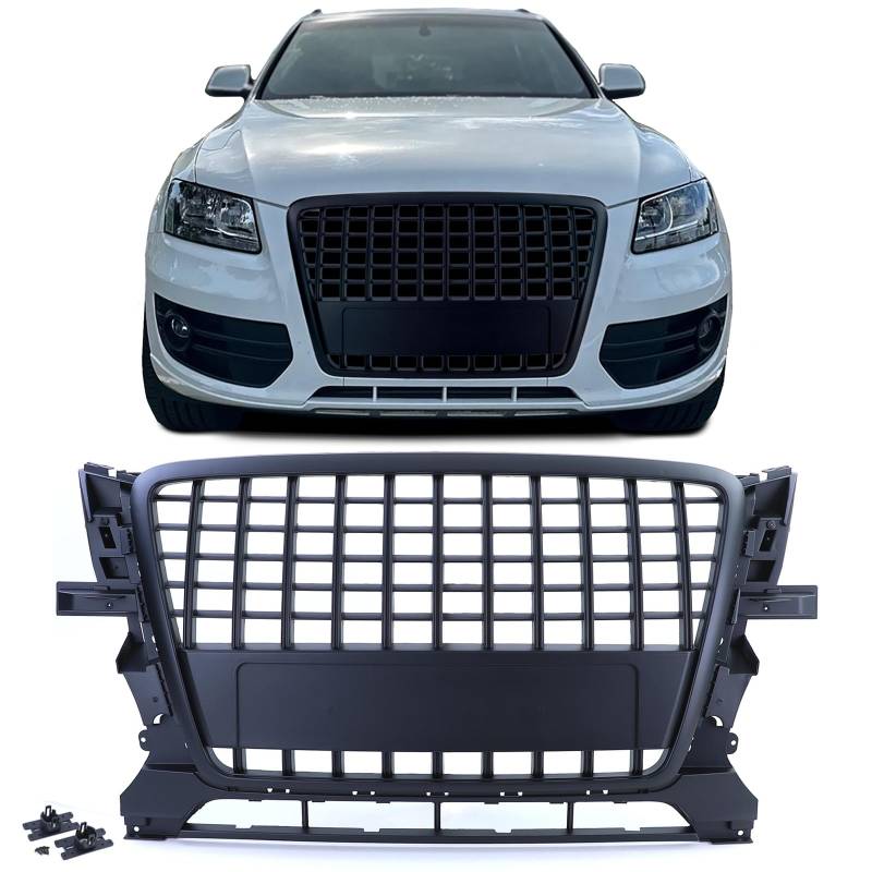 Sport Kühlergrill ohne Emblem Schwarz passend für Audi Q5 8R 2008-2012 von Carparts-Online