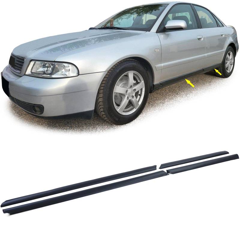 Tür Stoßleisten Zierleisten Set unten für Audi A4 B5 8D Limousine Avant 94-01 von Carparts-Online