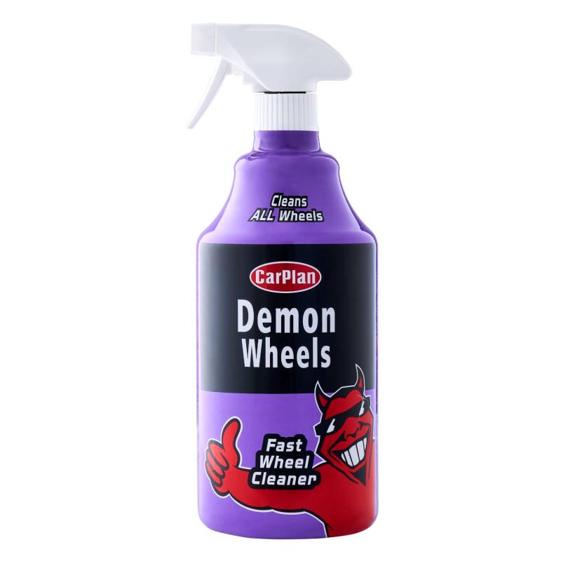 CarPlan Demon Wheels Universal-Felgenreiniger – Entfernt Bremsstaub & Straßenschmutz – Für Alufelgen, Stahlfelgen & Reifen – 1 Liter von Carplan