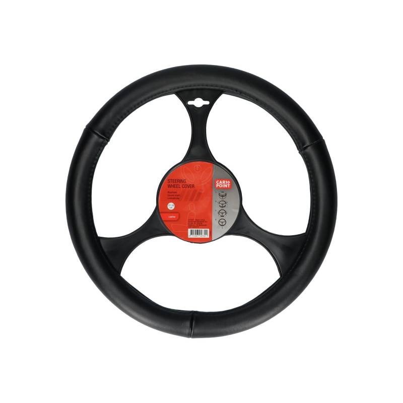 CARPOINT 2510047 Lenkradhülle schwarz Leder von Carpoint